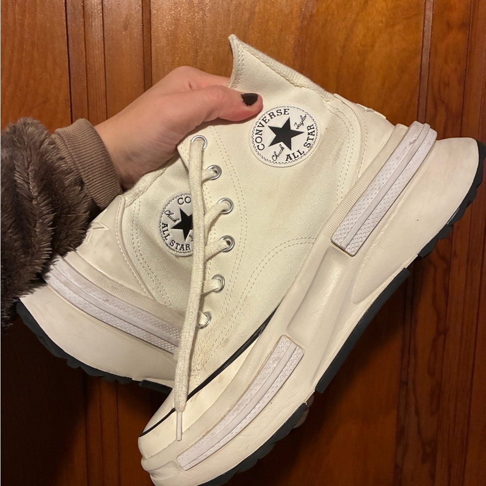 Converse Run Star Legacy Cream High-Top Sneakers - Picture 3 of 6